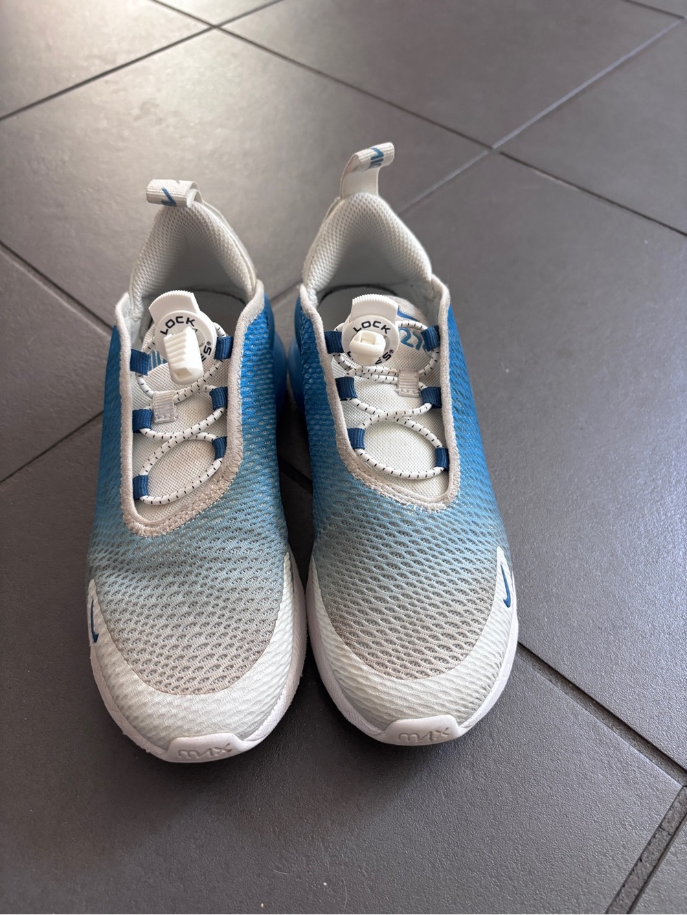 Kids Blue & White Athletic Sneakers